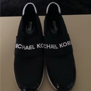 Michael Kors Black and White Slip-On Shoes